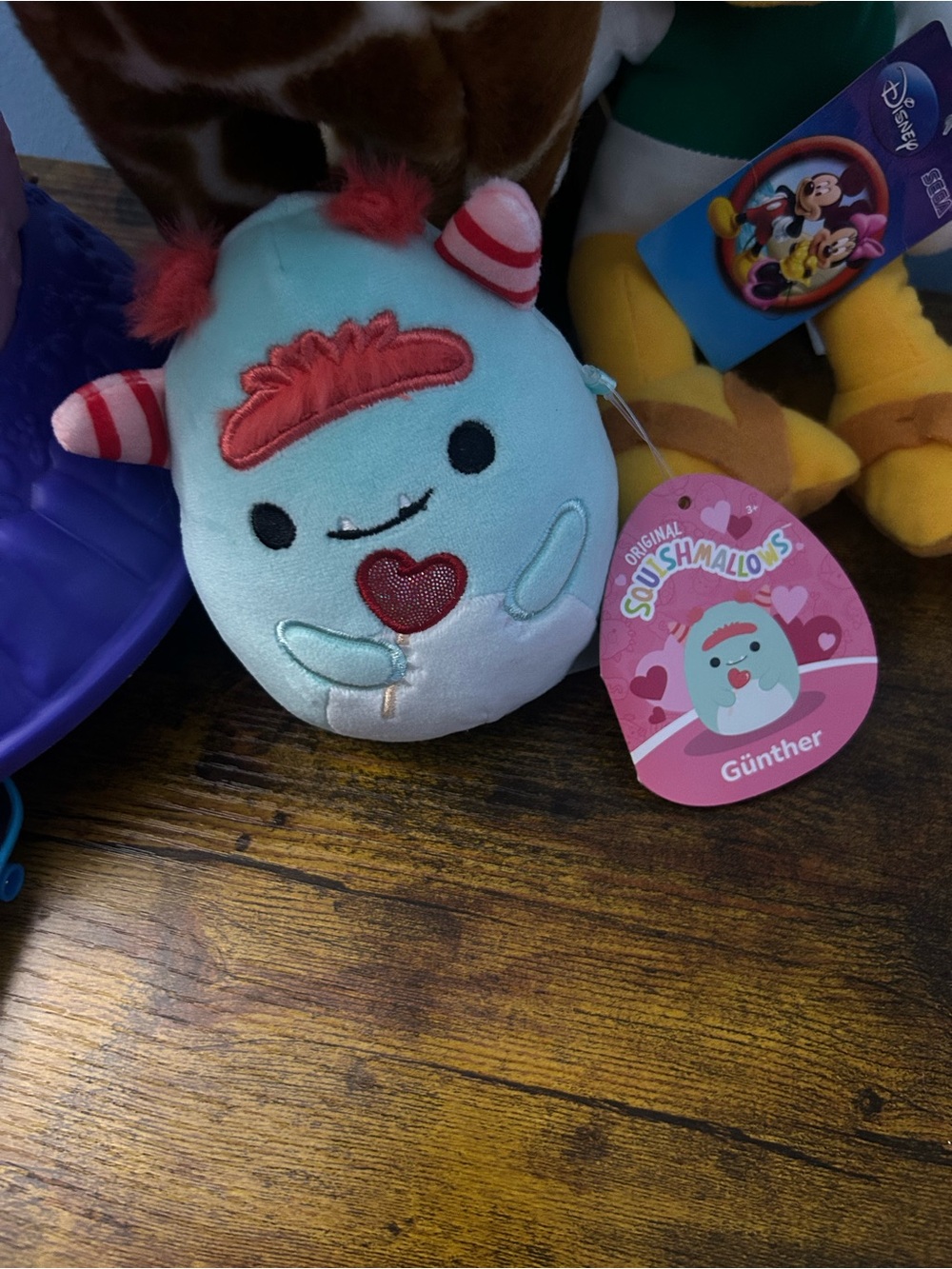 Squishmallows Günther Plush - Aqua with Pink Accents